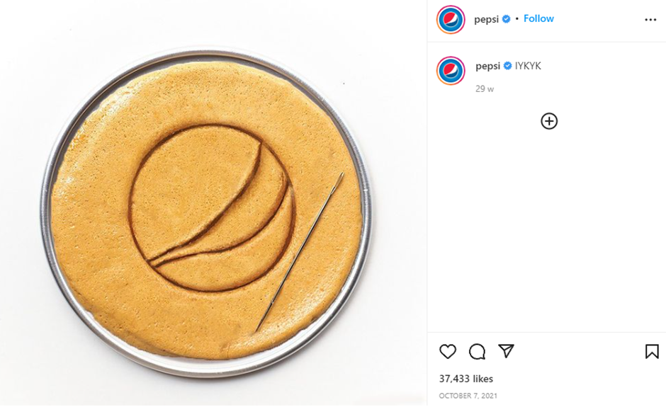 Post no instagram da Pepsi - se você sabe, você sabe