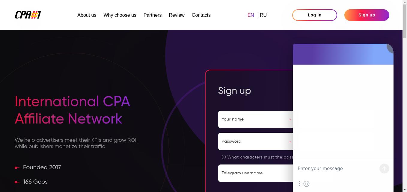 CPA affiliate network offering exclusive offers and higher rates. We provide affiliate marketers with ready-made accounts and applications, bots for messengers. Round-the-clock support, constant promotions, help for beginners.