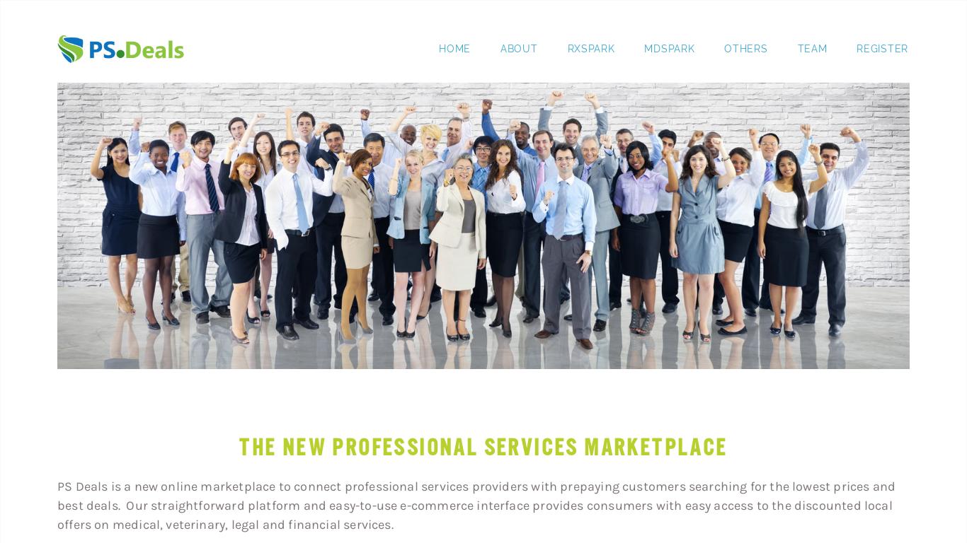 PS Deals is a new online marketplace connecting professional services providers with prepaying customers. It offers discounted local offers on medical, veterinary, legal, and financial services.