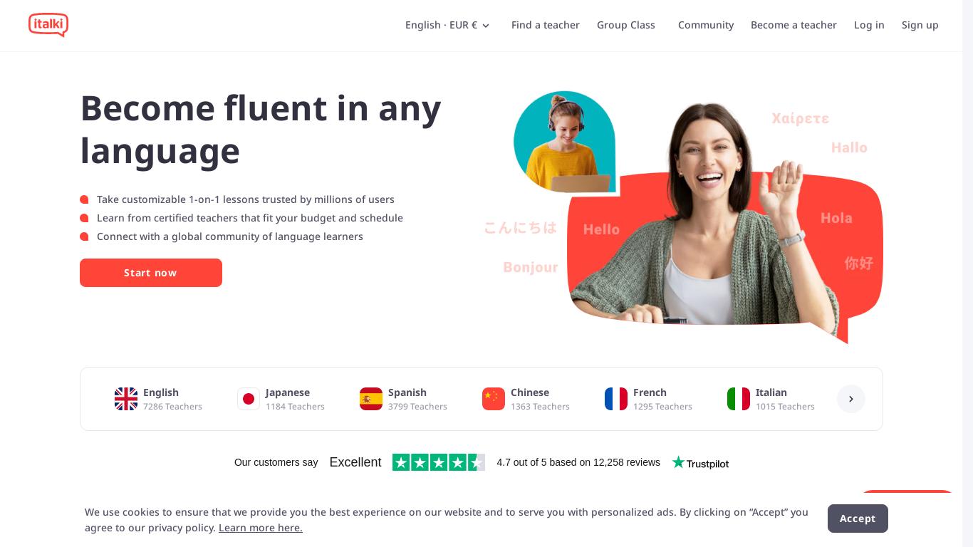 Discover a world of languages with italki. Learn over 150 languages including English, Spanish, French, Chinese, etc. with professional online tutors.