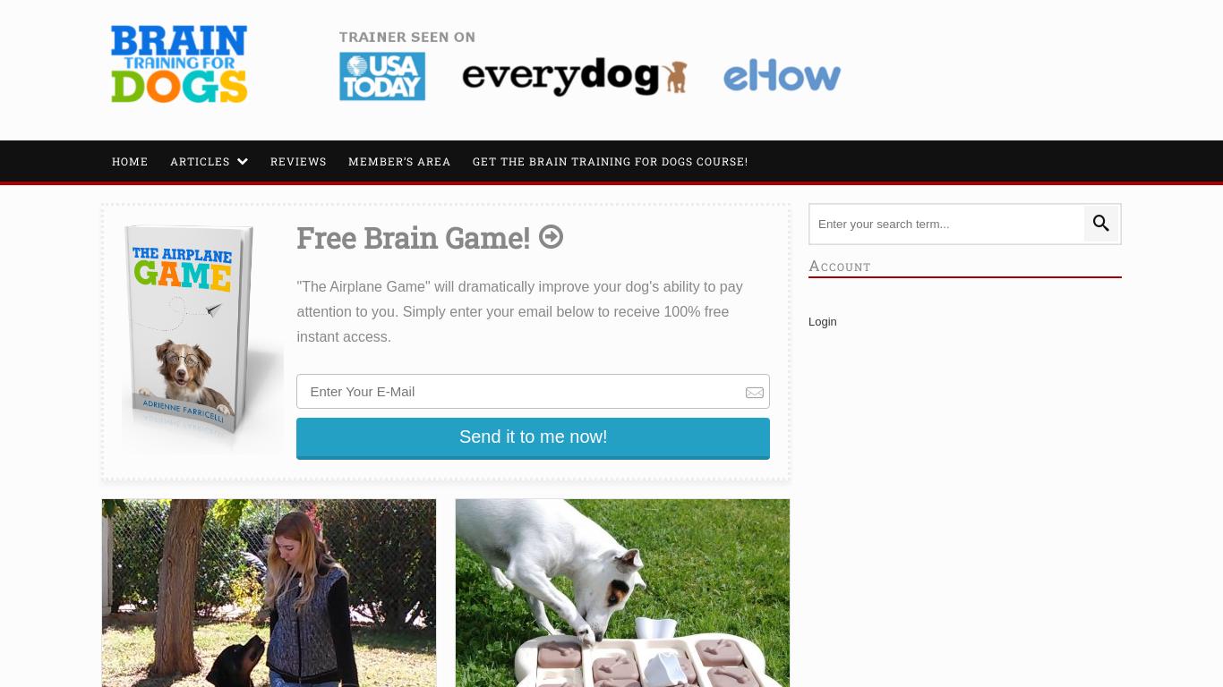 Discover free brain games to improve your dog's attention. Learn about dog feeder toys, mental stimulation, and natural remedies for allergies. Plus, explore brain training for dogs with professional trainer Adrienne Farricelli. Earn money through the affiliate program.