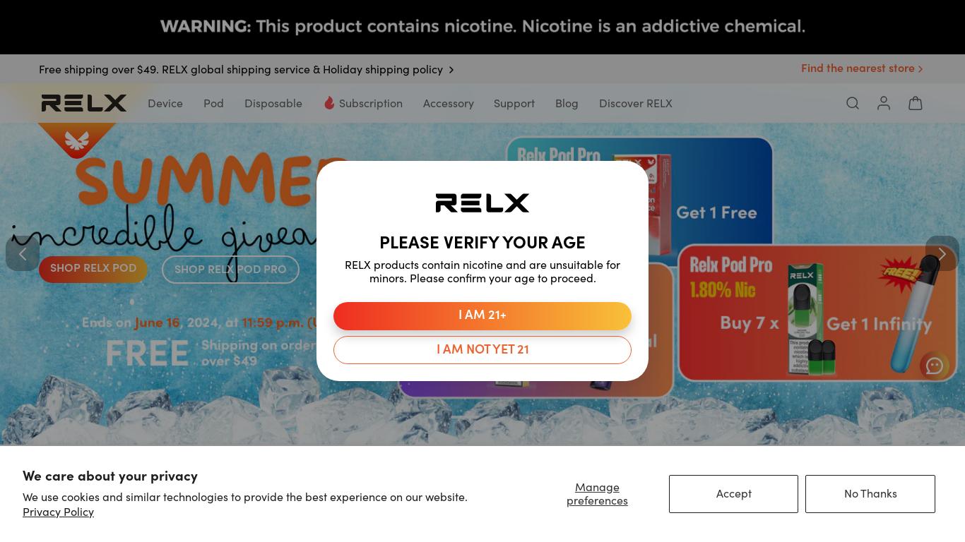 RELX is an online source for advanced electronic cigarettes and vaping devices that combine stylish modern designs with top-of-the-line technology. They offer unique airflow designs, quick charging, and 24-hour battery life. Their next-generation devices can provide a smoother vaping experience, and they offer worldwide shipping. Explore their products to see the benefits of RELX technology.