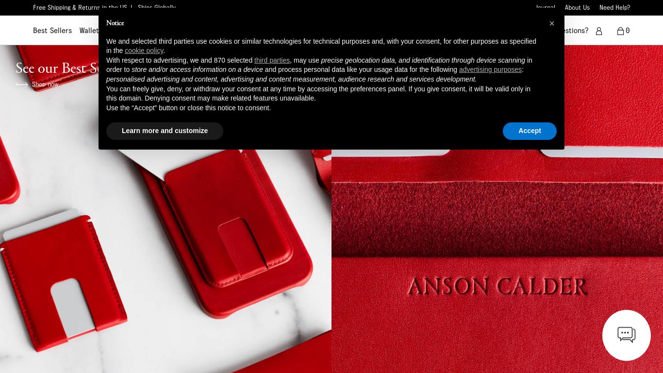 Anson Calder is a travel-based accessories company. We craft luxury leather goods for the essential things you carry. Shop online or visit us today!
