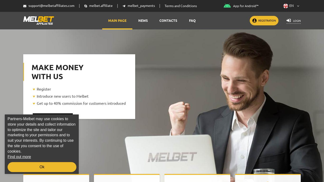 Melbet Affiliates is a reputable affiliate program with a player-friendly brand and excellent conversion rates. Many online casinos and review websites recommend working with Melbet affiliates, citing their helpful managers and fast payments. The program offers high commissions, great promotion materials, and a variety of gambling products. Partners appreciate the professionalism and commitment of the Melbet team, and look forward to long-term cooperation. Overall, Melbet is a great addition to any casino offer and a trusted and profitable affiliate program in the iGaming industry.