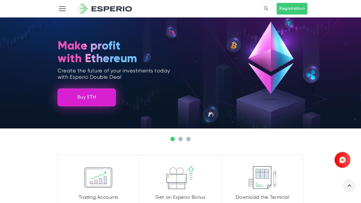 Exchange trading on Forex with Esperio broker. Trade and grow your capital with the trusted brokerage company Esperio.org.