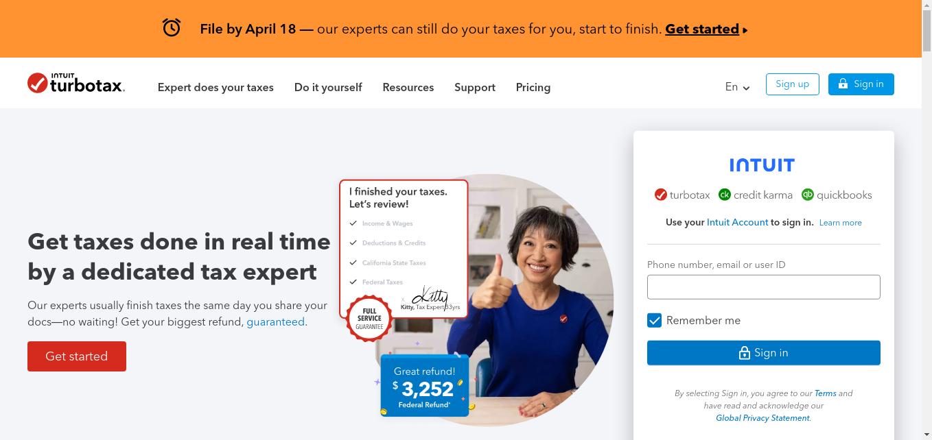 TurboTax® is the #1 best-selling tax preparation software to file taxes online. Easily file federal and state income tax returns with 100% accuracy to get your maximum tax refund guaranteed. Join the millions who file with TurboTax.