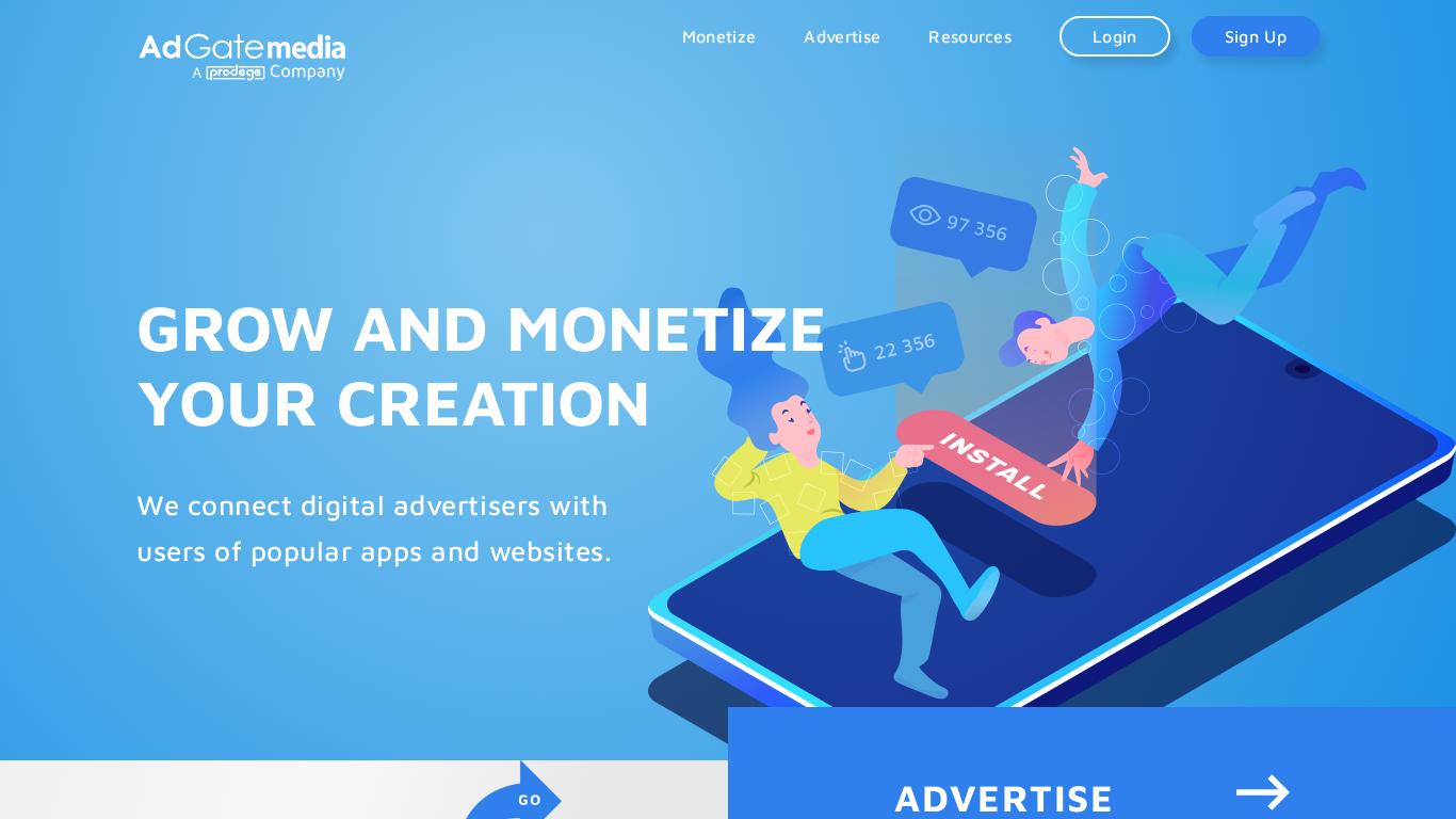 AdGate Media is a monetization and user acquisition platform focused on rewarded advertising. We connect premium brands with users of popular apps.