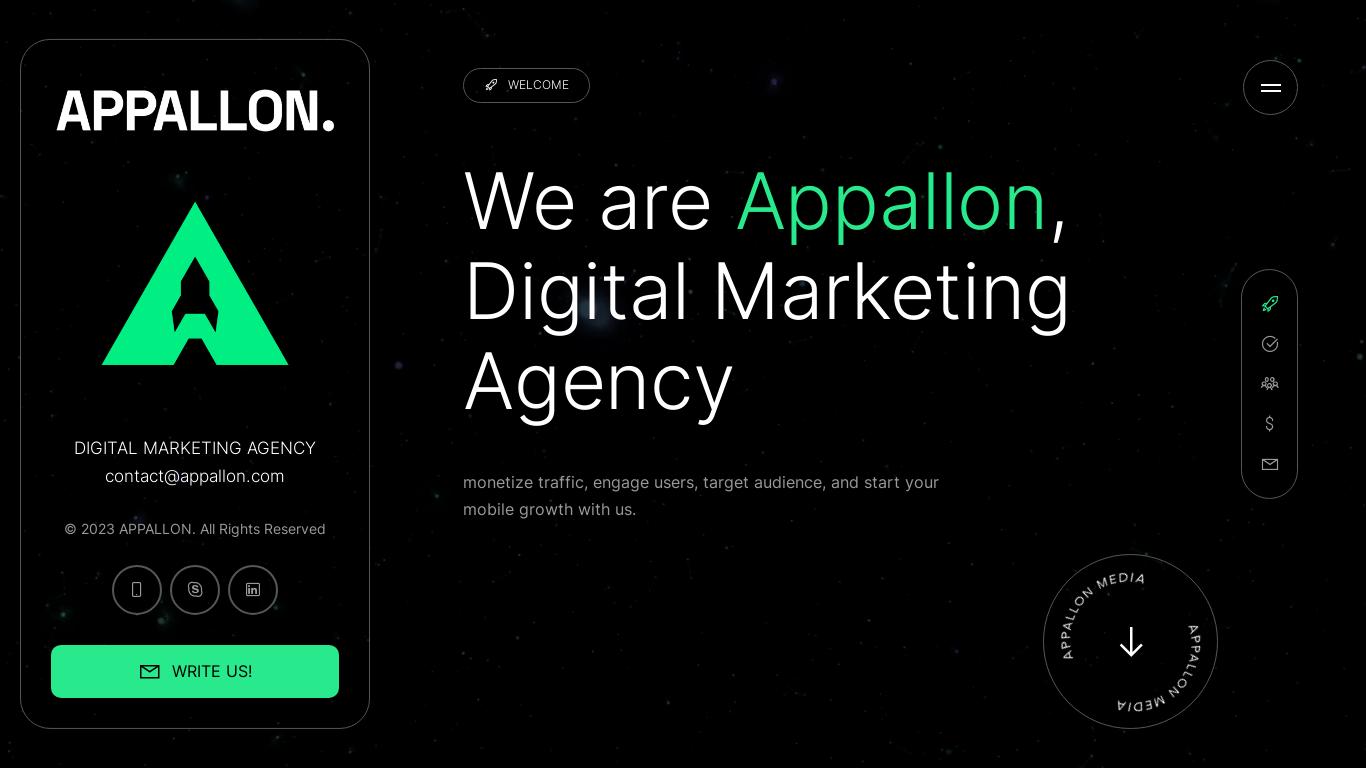 In 2018-2019, a small team started learning iOS and Android game development. Their long journey involved extensive research and analysis in the mobile traffic sphere, leading to the creation of Appallon Media, a digital marketing agency specializing in mobile traffic. The agency offers optimization, strategy, and teamwork services for advertisers and affiliates. They guarantee timely payment, direct offers, and fast approval, along with personalized support and understandable reports. The agency is constantly developing and expanding, with new verticals being added to the business.