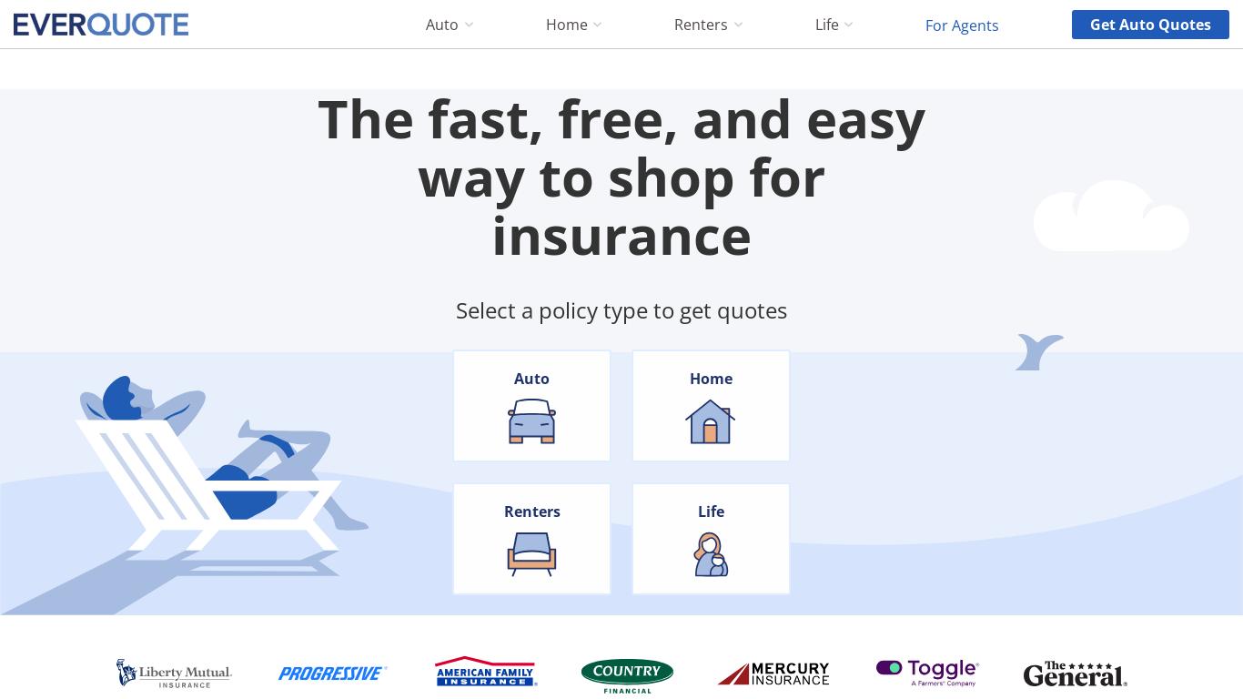 Compare insurance providers, build your profile, and connect with licensed agents to get quotes and maximize savings. EverQuote offers free, easy ways to shop for insurance.