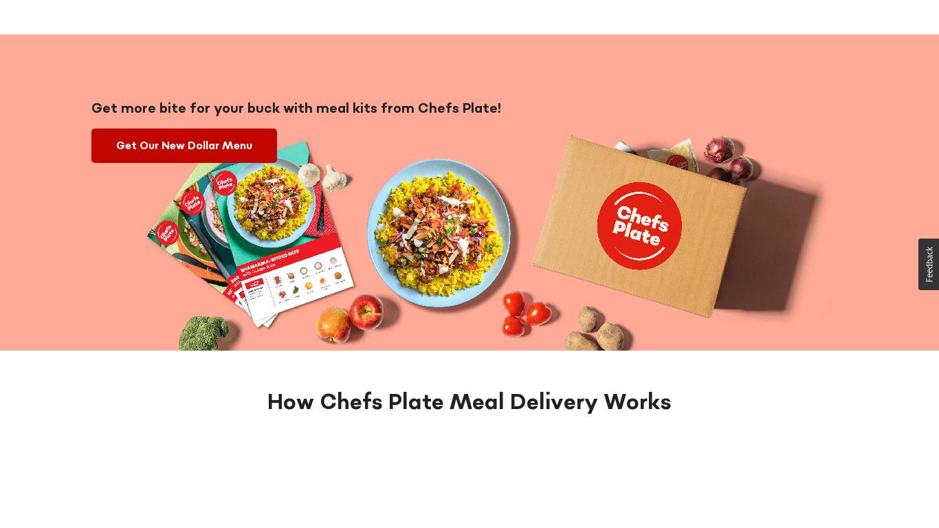 Enjoy $2.99/meal + Dollar Menu with Chefs Plate & our meal delivery services! Elevate dinnertime with meal kits featuring fresh ingredients & easy-to-follow, chef-designed recipes.