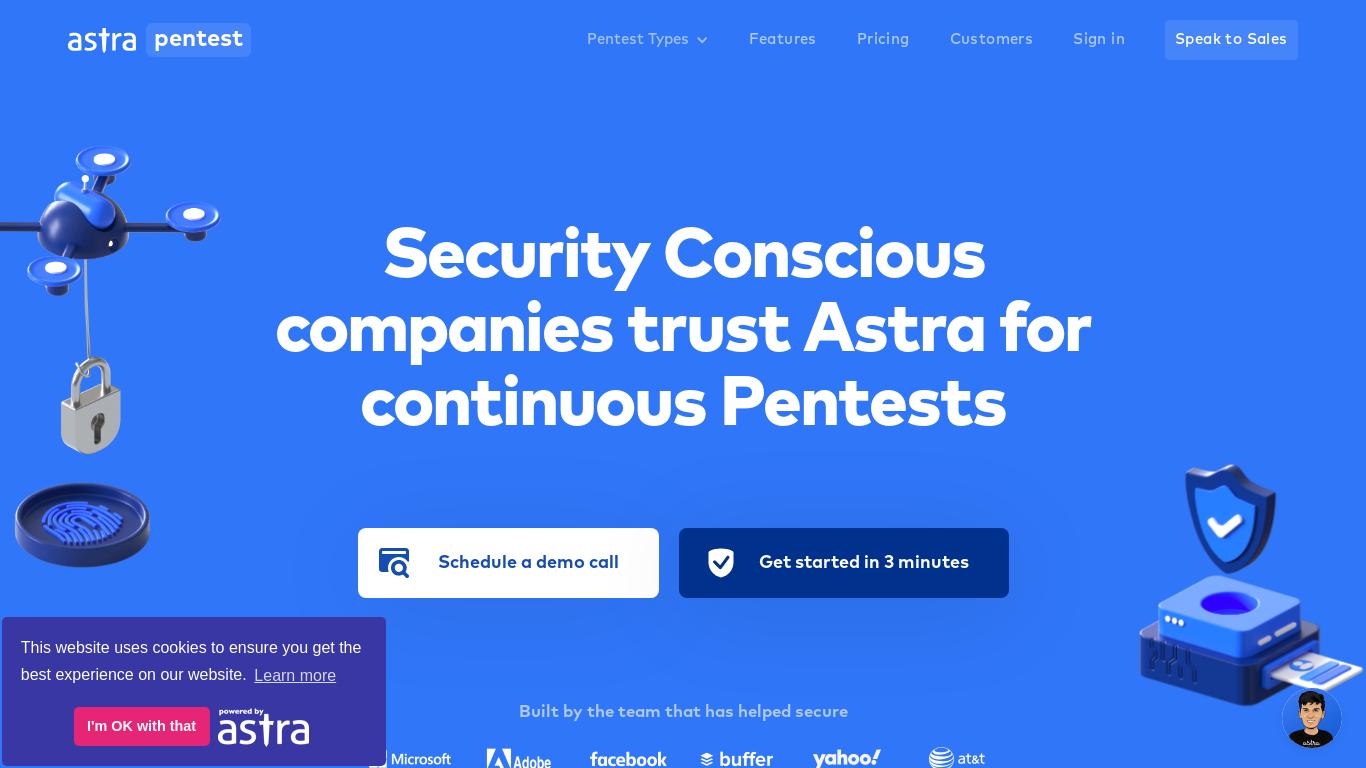 Astra Security Homepage