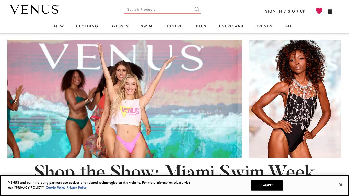 Shop VENUS for the latest women's swim and clothing. Online fashion store for swimwear & apparel for women sizes 2 - 24.