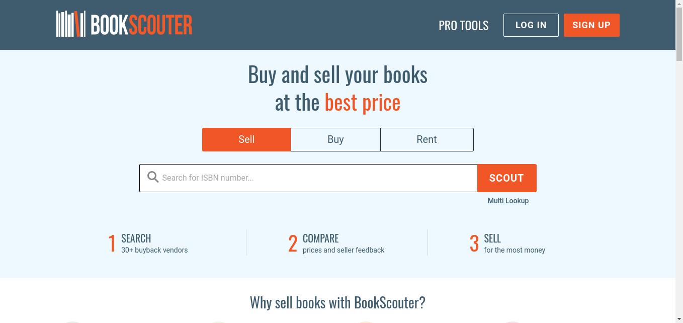 Bookscouter is a price comparison site for buying & selling textbooks and used books online. Compare prices from 30+ vendors, and find the best deal instantly with a single or multi ISBN lookup.