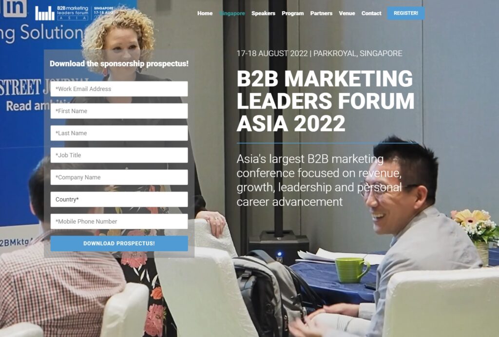 Fórum de Líderes de Marketing B2B ÁSIA 2022
