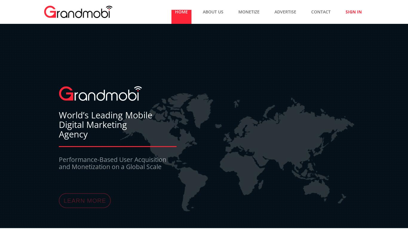 Grandmobi Ltd offers premium traffic to reach new audiences through their network of quality publishers worldwide. They also provide performance-based payment models, mobile burst campaigns to boost organic users, a variety of ad formats to increase lifetime value, and fraud protection. Grandmobi is integrated with all tracking systems and has locations in several countries. Their terms, privacy policy, and GDPR FAQs are available on their website.
