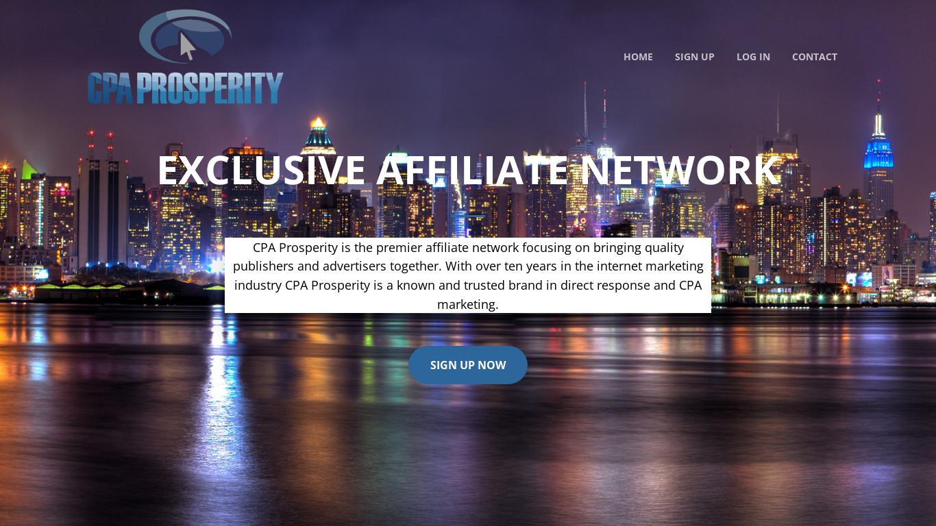 CPA Prosperity is a trusted affiliate network, offering exclusive offers, higher payouts, on-time payments, and dedicated support since 2009. Join now!