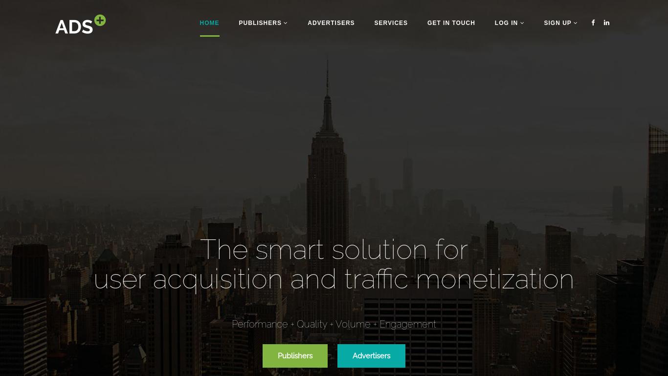 Ads.Plus is an innovative performance marketing agency. The smart solution for user acquisition and traffic monetization.