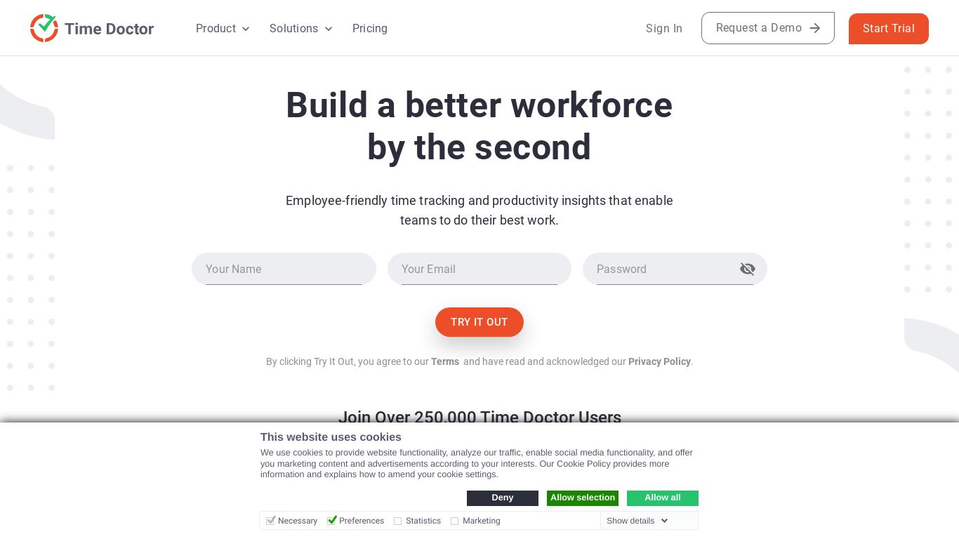Uncover actionable insights into people, technology, and operations. Time Doctor's employee-friendly workforce analytics platform offers peace of mind for businesses with distributed, in-office, or remote teams.