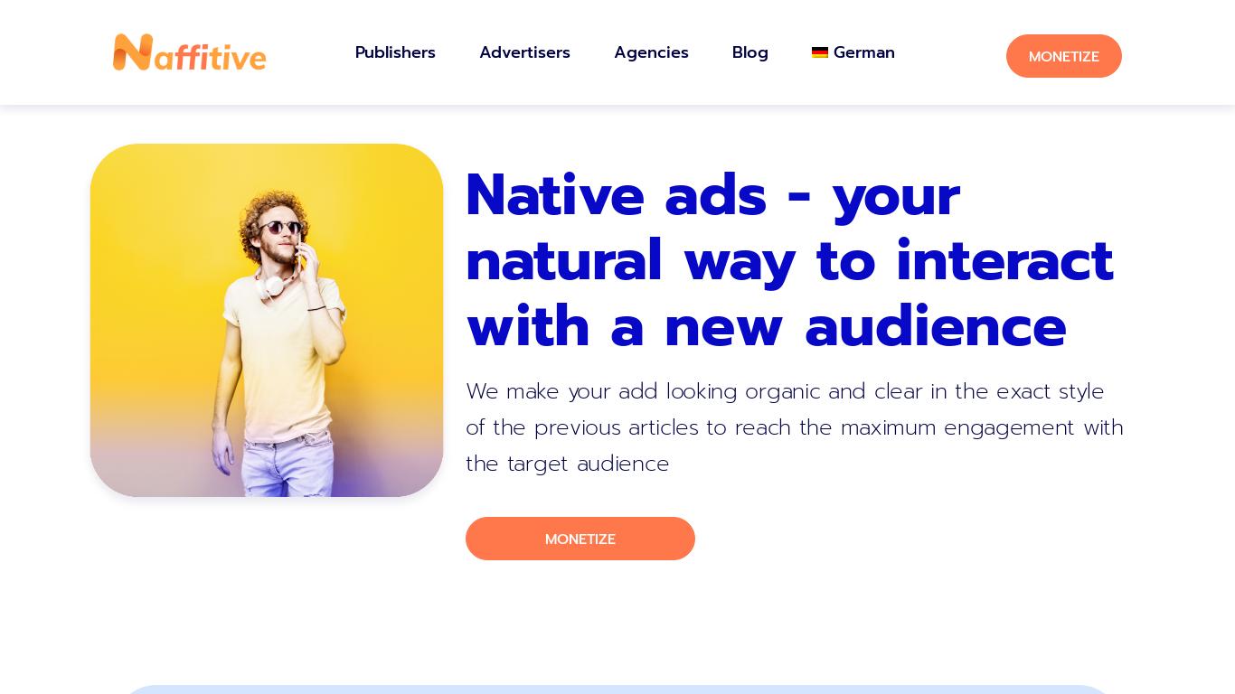 Naffitive Native Ads Network help to connect the best publishers and advertisers. We offer highly engaging content, attractive commissions and fast payouts.