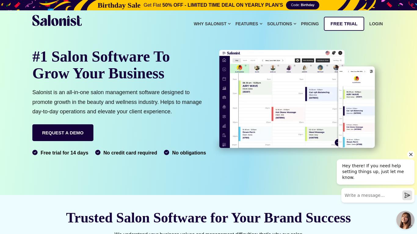 Salonist - A pioneer Salon Management Software, helps Salon owners to maintain relation with clients using its features : POS , Inventory, Appointment etc.
