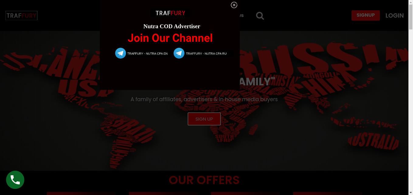 Traffury Homepage
