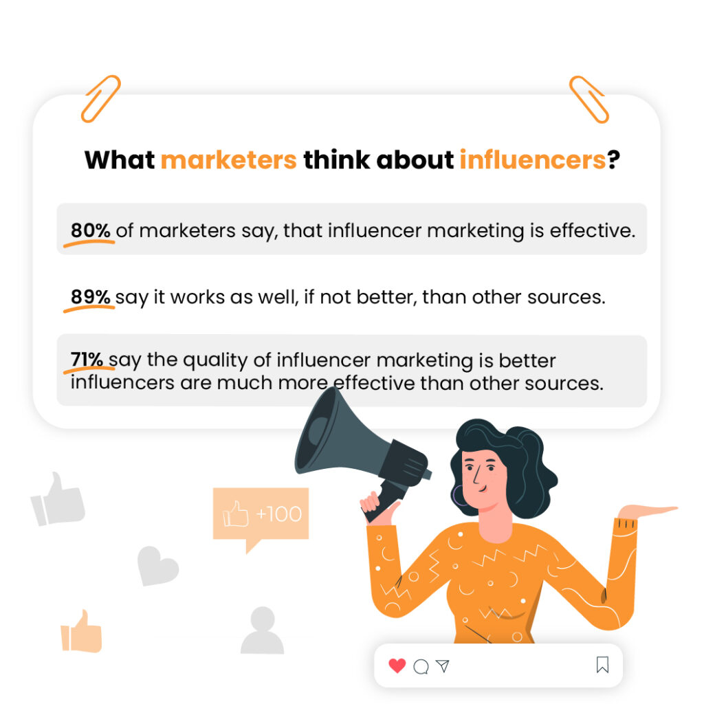 O que os profissionais de marketing pensam sobre influenciadores