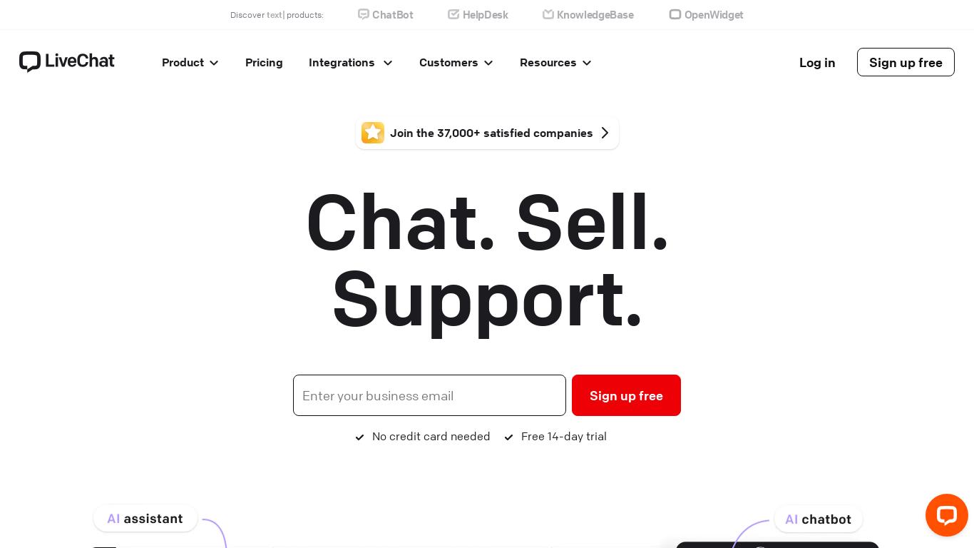 Expand your online sales through an all-in-one live chat app. Support and sell simultaneously. Start a free trial today! Trusted by over 37000+ businesses.