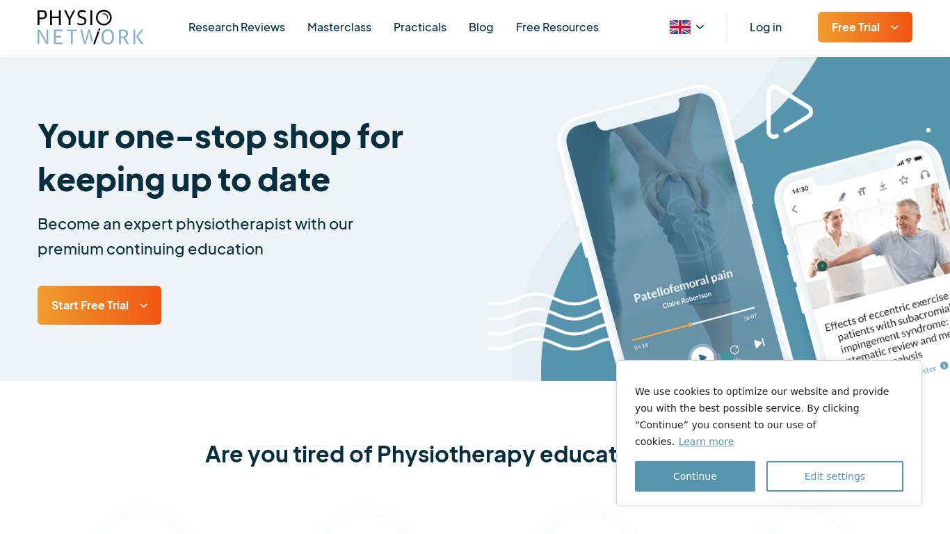 Stay up to date with the latest Physiotherapy research. Our monthly research reviews and online lectures help make you a better practitioner.